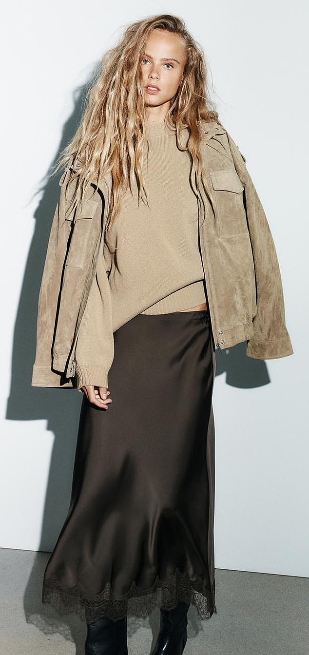 Another high-street goodie is this darling lace skirt from Zara that looks more than its price tag
