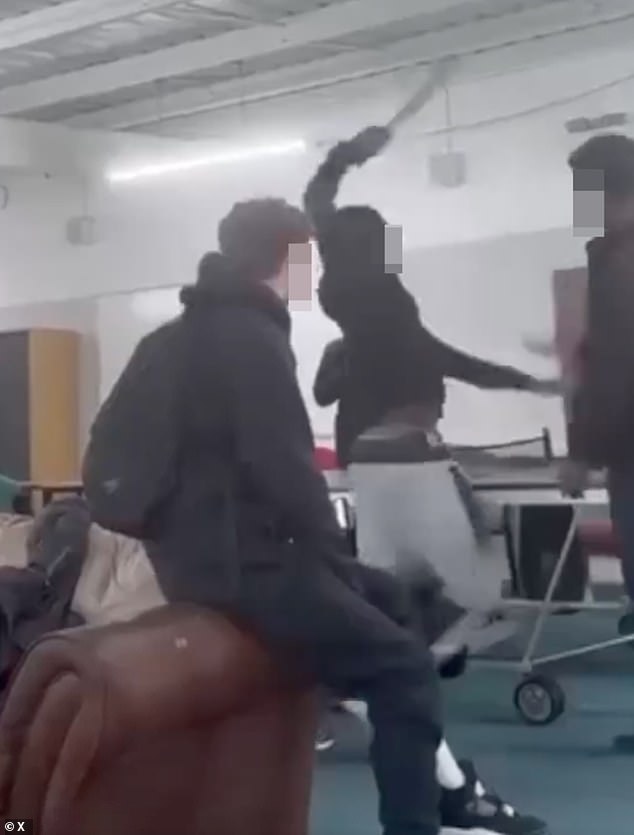The 39-second clip has been posted on X by Turning Point UK, and claims the footage is of yesterday's incident that forced Royal Leamington Spa College to go into lockdown