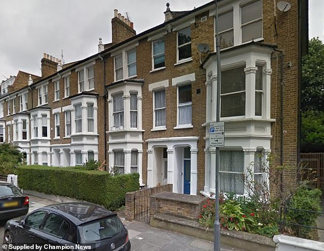 His fortune included his £1.5m house in Hammersmith and Fulham (second from right)