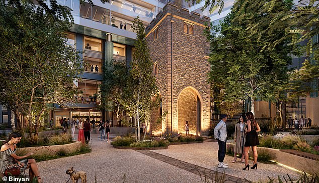 A CGI image envisaging how the redeveloped site will look when completed