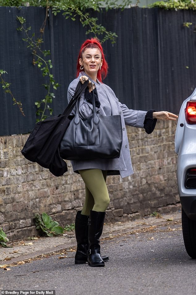 Strictly professional Dianne Buswell, who is pregnant with her first child, was seen arriving for rehearsals on Wednesday morning