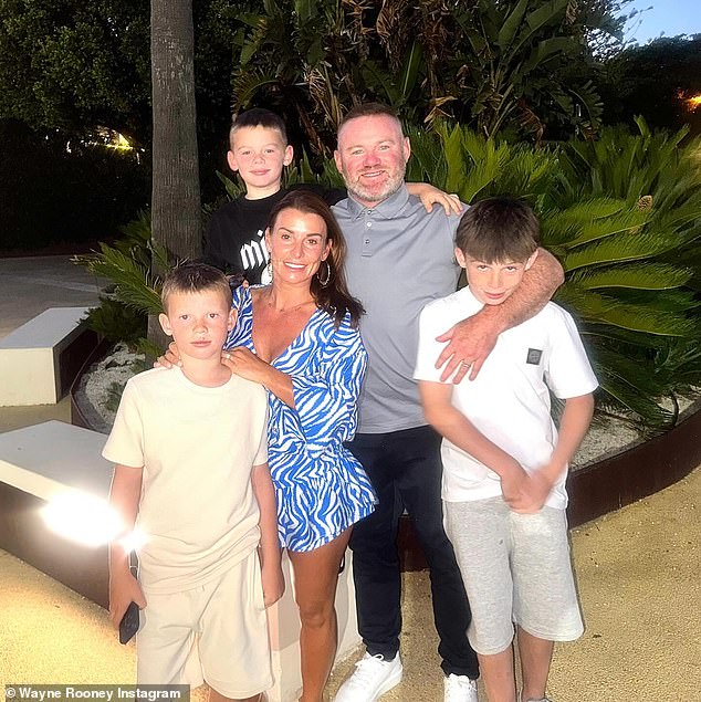Coleen and Wayne married in 2008 and have four children together - Kai, 15, Klay, 11, Kit, eight, and Cass, six (pictured)