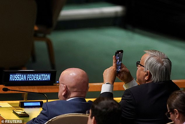 Meanwhile a member of the Russian delegation was caught filming President Donald Trump's fiery speech on his phone during UNGA on Tuesday. Trump later said that he thought Ukraine could retake all the territory grabbed by Russia during the Ukraine war