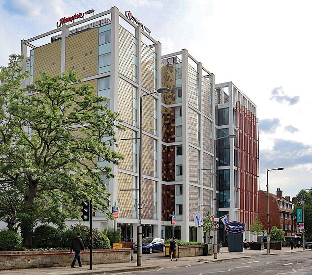 The Islamic terrorist was staying at the four star Hampton by Hilton hotel in west London at the British taxpayers' expense