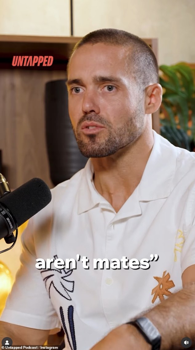 Addressing the headlines about their friendship, the former Made In Chelsea star said: 'Your challenge for the record was a really beautiful thing to watch. I didn't snub your challenge at all'