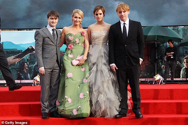 Last year Rowling publicly stated that she could not 'forgive' Emma and Daniel Radcliffe or other celebrities who 'cosied up to a movement intent on eroding women's hard-won rights'
