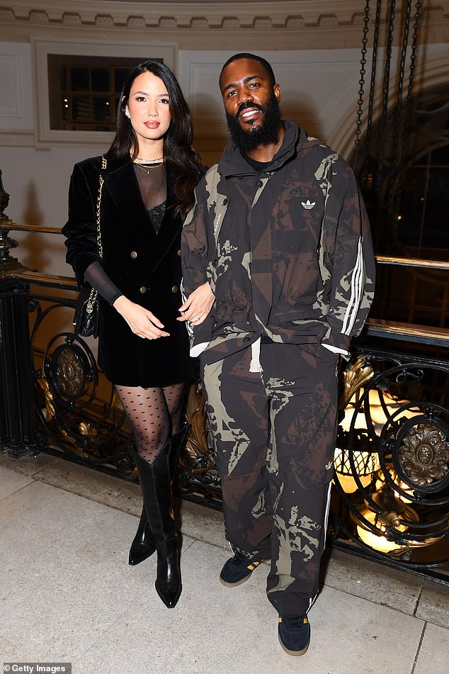 On Friday, the couple attended the Labrum London show during London Fashion Week (pictured), where Taia was notably spotted without the blossoming baby bump she had been seen with in her Instagram photos earlier this year