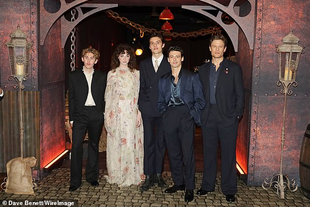 Fionn O'Shea, Emily Fairn, Louis Partridge, Anthony Boyle and James Norton attend the House Of Guinness London Premiere