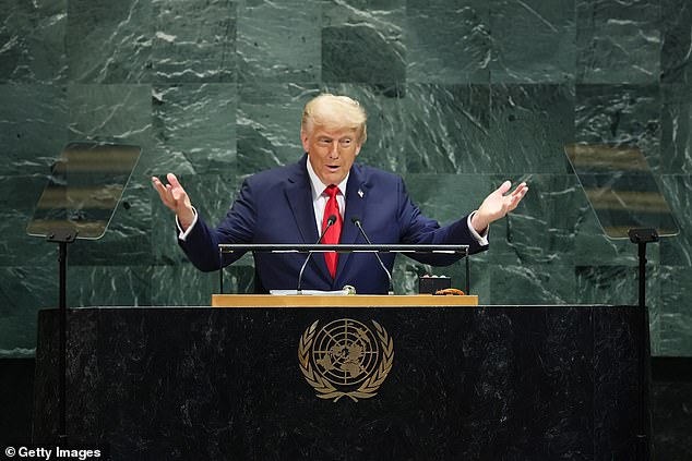 President Donald Trump's teleprompter wasn't working at the beginning of his speech to the UN General Assembly - which the UN says the White House was operating - and he says the volume of his speech was deliberately kept low