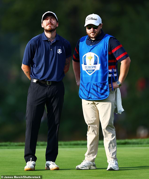 The only support Beckham had gotten was from his caddy who - aside from giving him pointers during the game - 'would pat him on the back as if he was telling him it was OK'