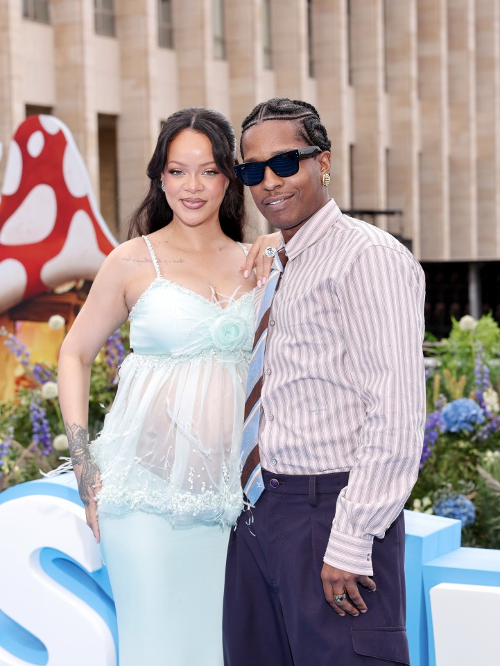 Rihanna and A$AP Rocky at the Smurfs premiere.