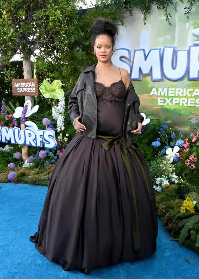 Rihanna at the Smurfs movie premiere.