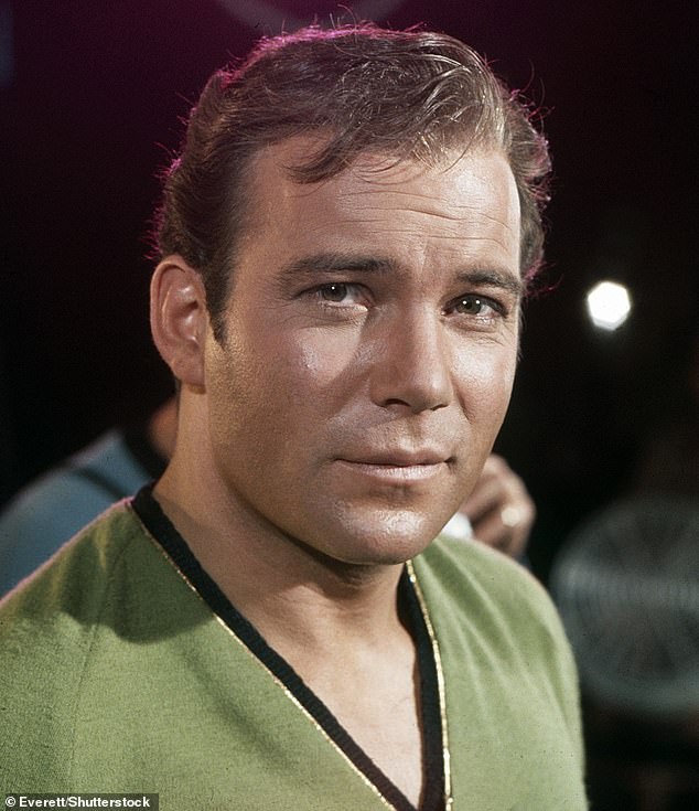 Shatner, 94, is beloved by Trekkies as the show's lead character Captain Kirk, whom he is pictured playing in 1966 at the height of the franchise's popularity