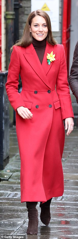 She recently wore it during a visit to Wales in February