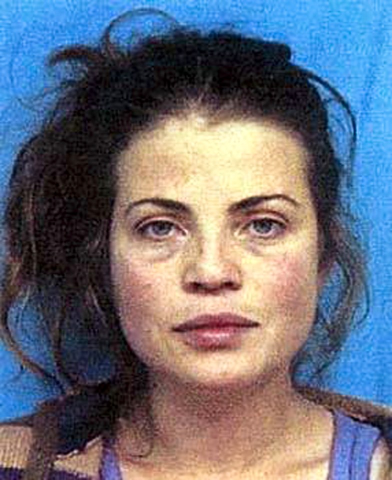 Mugshot of American actress Yasmine Bleeth following her arrest for cocaine possession.
