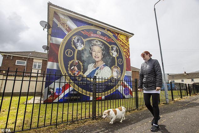 The mural was later changed to an image of the late Queen to celebrate her Platinum Jubilee, although some say it was a bid to distance the UDA from allegations of organised crime