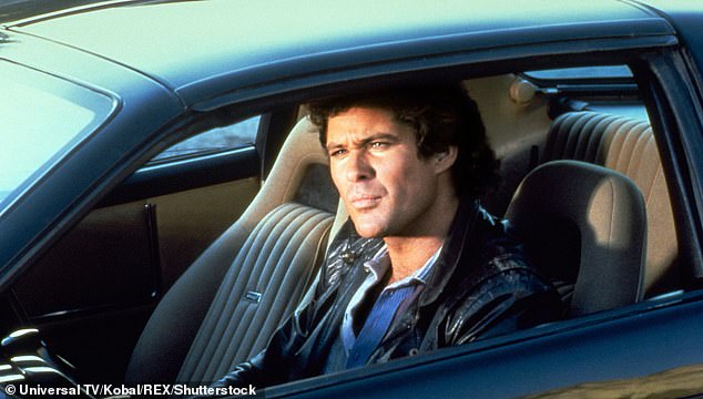Hasselhoff was already established as a household name and known to millions of fans across the world for his starring role in cult TV show Knight Rider (pictured)