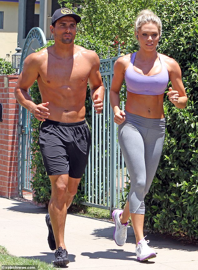 Jackson and Willison in happier times. The former fitness model is now homeless and struggling with her own substance abuse issues