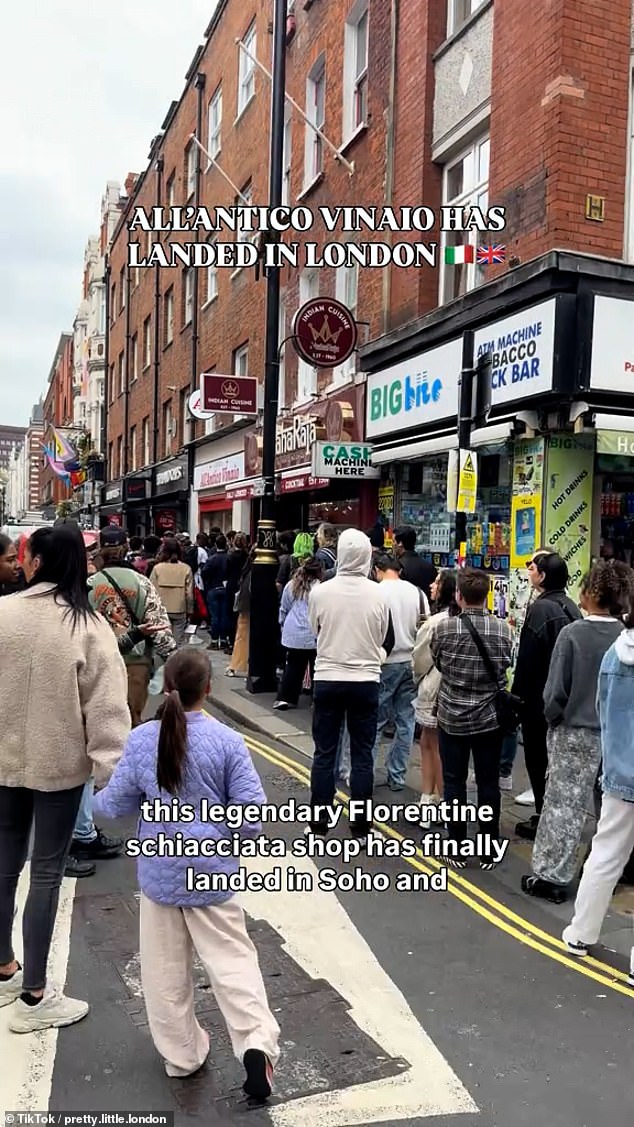 People began queueing at 9am in anticipation for the opening of All'Antico Vinaio's London outpost on Saturday September 20