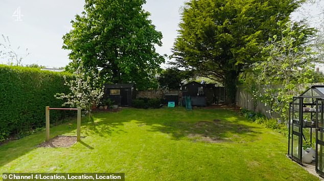 With a dog-secure garden (pictured) and great transport links, the house seemed to tick every box