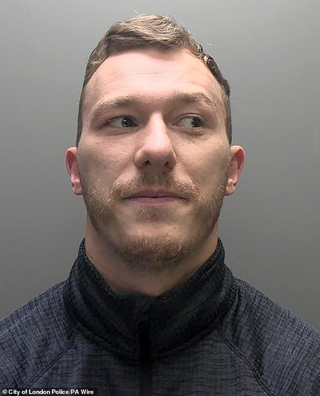 Spencer Duarte (pictured), 29, was sentenced to 15 months in prison following the theft in Ludgate Hill, London on August 7 last year