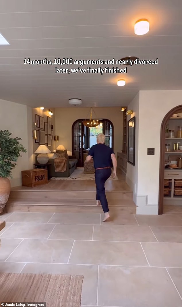 Jamie and Sophie's house is also flooded with natural light thanks to the four sky lights in the ceiling, which were already there