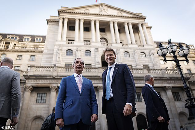 Reform's deputy leader Richard Tice, who also attended the meeting, described it as a 'significant moment' and said Bank Governor Andrew Bailey was 'keen to engage'