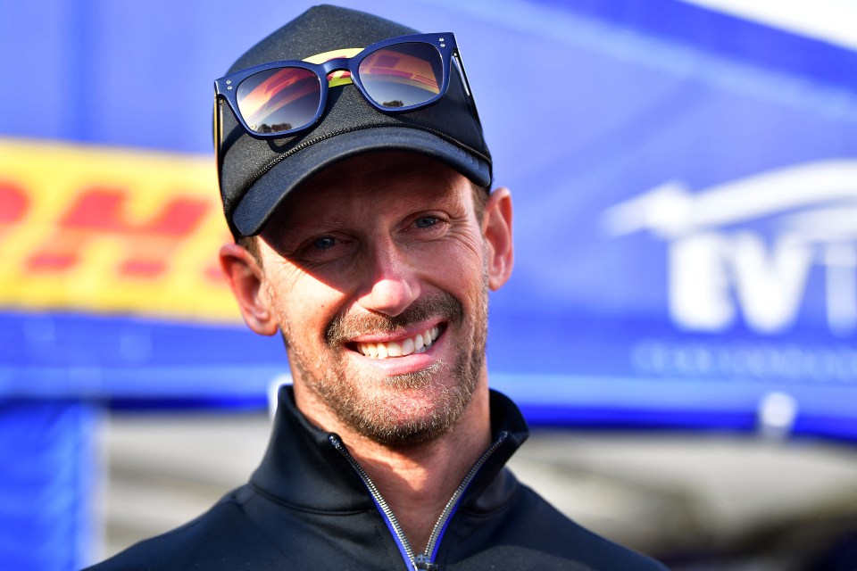 Andretti Autosport driver Romain Grosjean smiling.