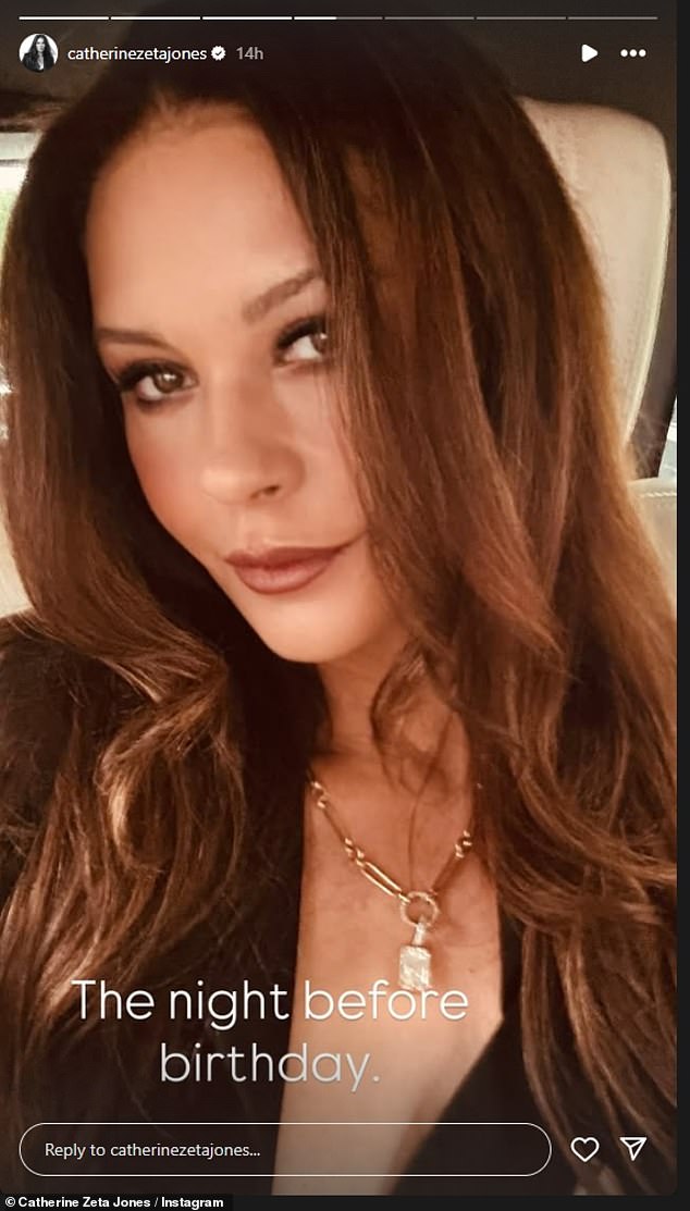The Wednesday star also shared a sultry selfie as the couple headed for an evening out to celebrate, captioning her snap: 'The night before birthday'