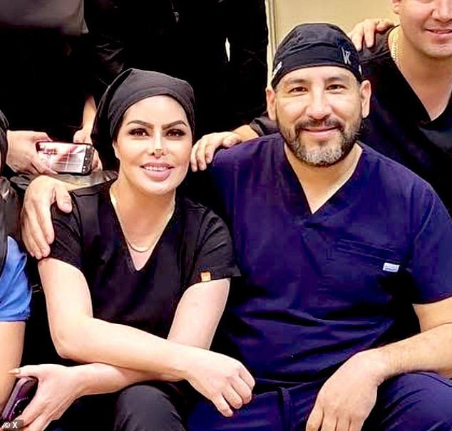 Víctor Manuel Rosales Galindo is being investigated for alleged malpractice. He is the boyfriend of Paloma's mother Paloma Escobedo Quiñónez. Pictured together