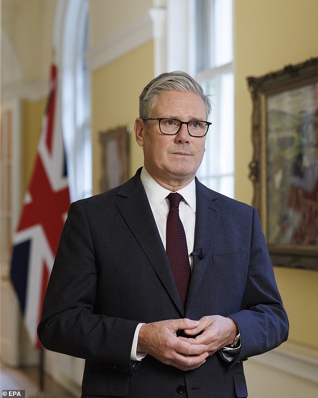 Prime Minister Sir Keir Starmer as he announced the recognition of Palestine by the UK Government