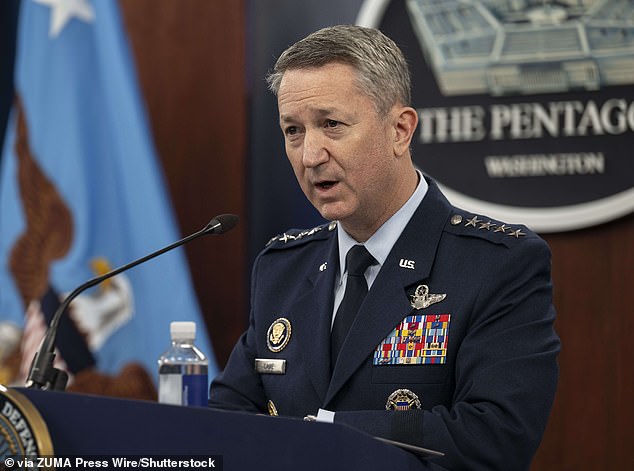 Key government figures could discuss a fresh national defense plan that prioritizes protecting the US. Pictured: Chairman of the Joint Chiefs of Staff General Dan Caine