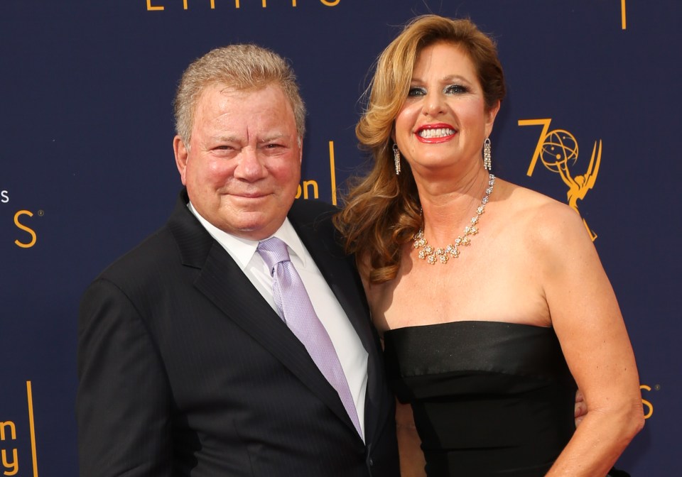 Actor William Shatner and his wife Elizabeth Shatner attending the 2018 Creative Arts Emmy Awards.