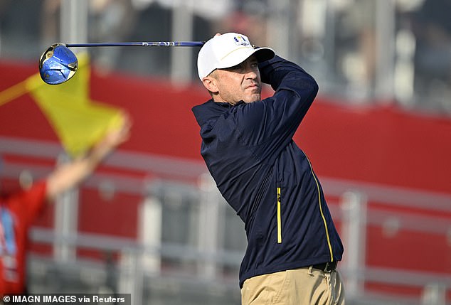 Harry Potter star Tom Felton was seen working his making on the golf course during Wednesday's event