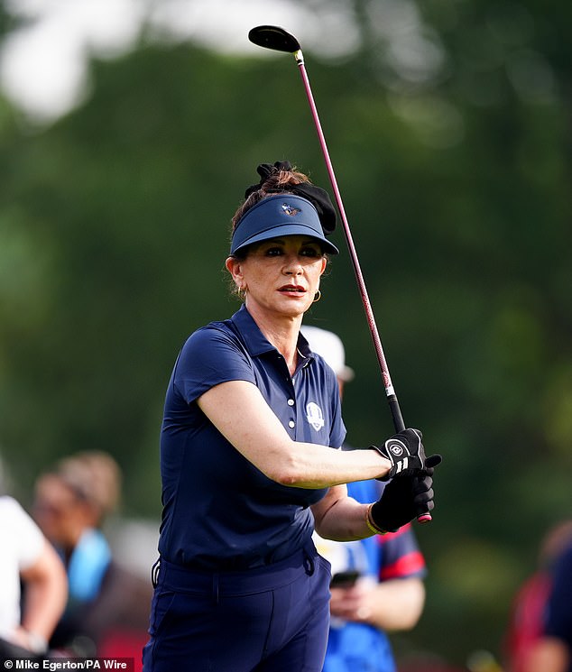 Catherine appeared to fare better than Brooklyn as she made her way around the course