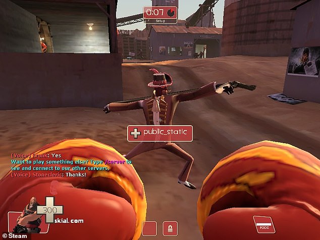 Hours before the shooting he played Team Fortress 2, on which he racked up 3,462 hours total. He posted this screenshot from the game to his profile years earlier