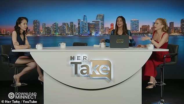 Her co-hosts carry on the podcast after Michaels stormed off