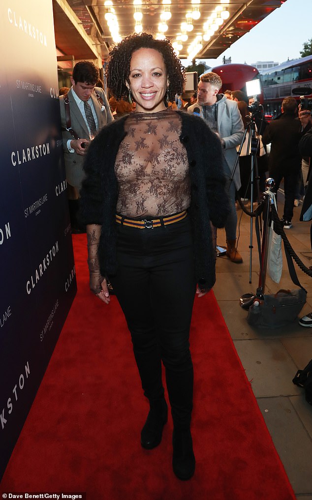 Cat Simmons beamed for the cameras at the event