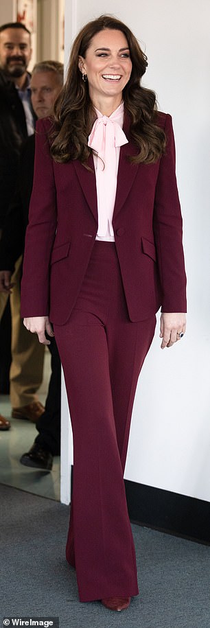 Between 2022 and 2024, Kate repeatedly turned to her burgundy Roland Mouret suit