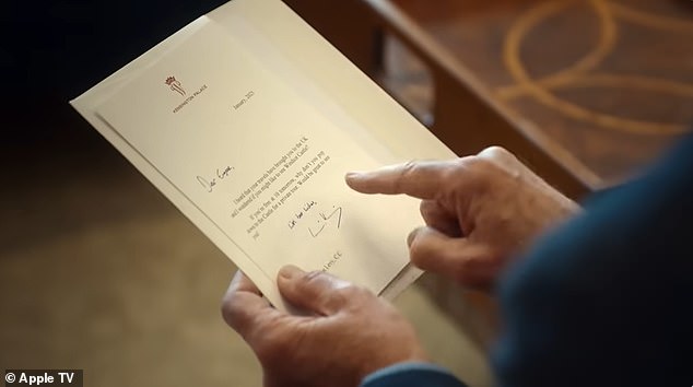 A letter from Prince William on Kensington Palace paper invites Levy to visit Windsor Castle
