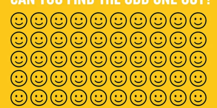 Everyone can see the wall of smiling faces, but can you spot the odd emoji out in under 15 seconds?