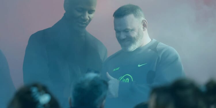 Wayne Rooney teams up with Giggs - but look again, this TV ad is a world away from Old Trafford