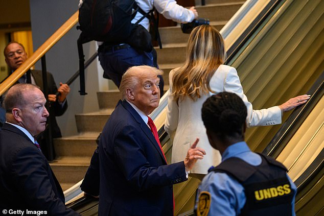 The moment the UN escalator stopped in NYC on Wednesday