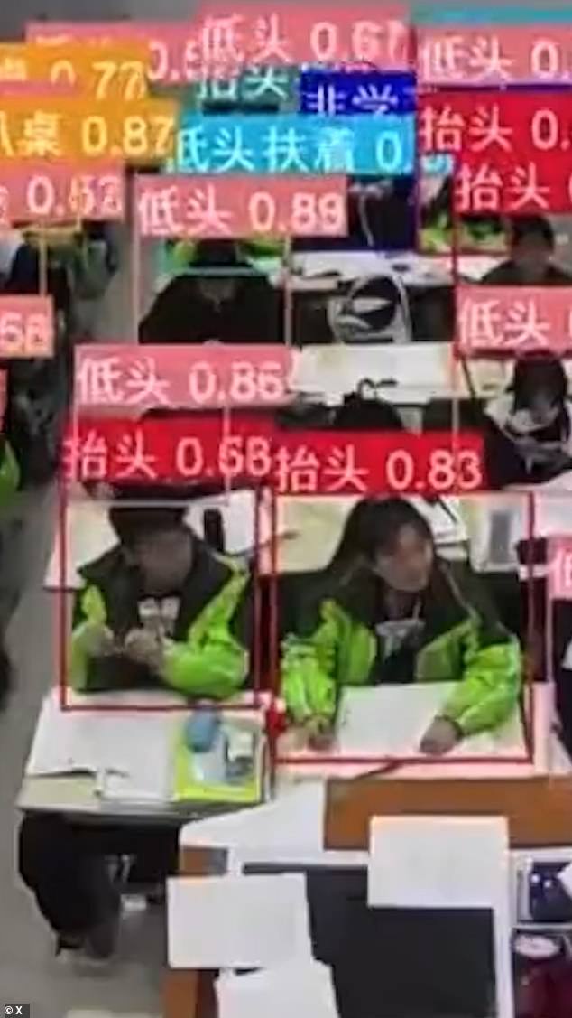 Biometric cameras are used in schools to monitor the concentration levels of students