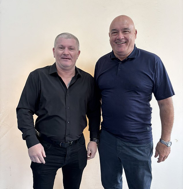 The former world champion boxer's body was found by his manager Paul Speak (right) at his home in Hyde, Manchester