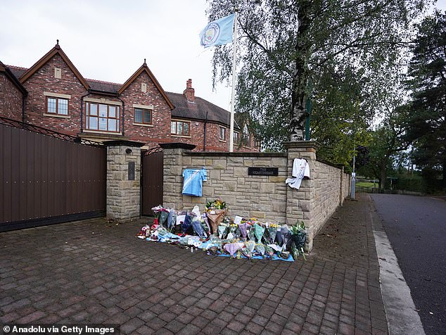 A host of tributes were left outside the northern property following Hatton's passing