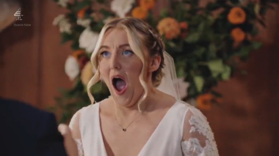 Sarah's shocked expression at Dean rapping at their wedding.