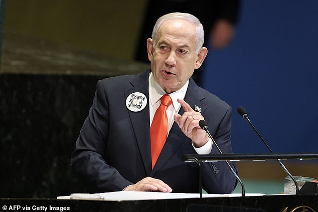 Israeli Prime Minister Benjamin Netanyahu speaks during the General Debate