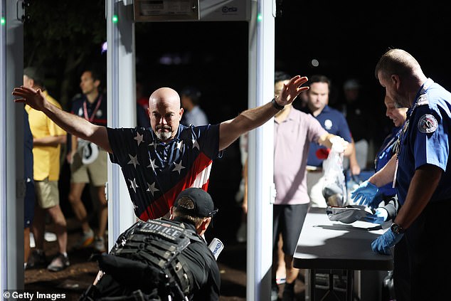 Spectators had to pass through TSA-style security at the main gate and the first tee