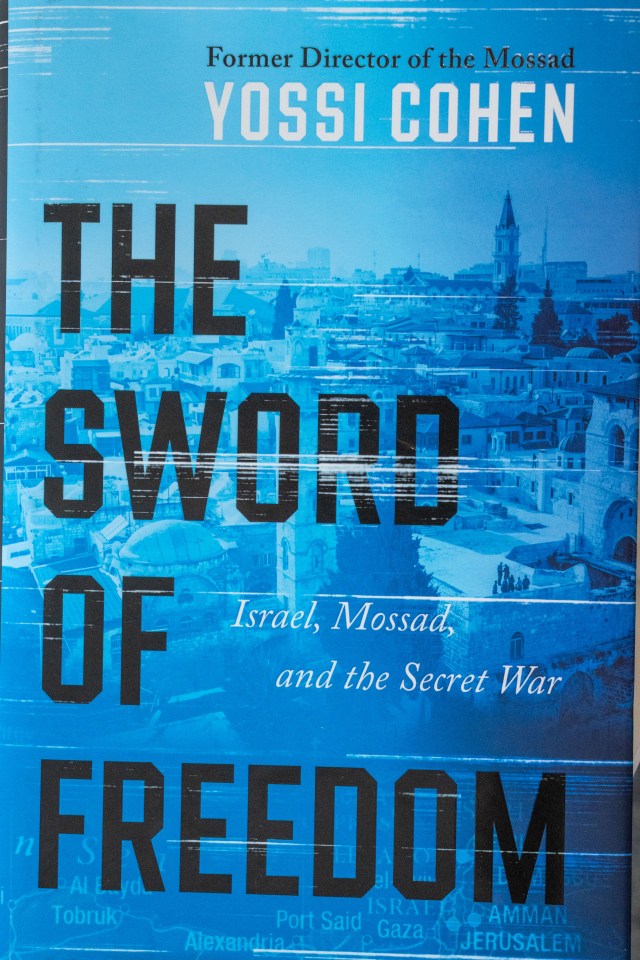 Cover of Yossi Cohen's book, "The Sword of Freedom: Israel, Mossad, and the Secret War."